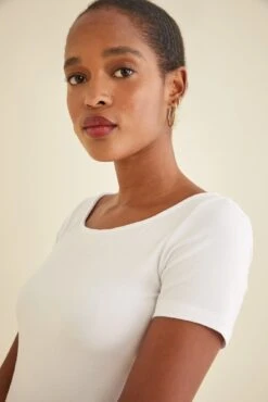 Jenna Dream Knit Tee - White -NovaWear Shop 7028 Jenna White 2481 web 813dd8c0 ad59 4511 b2eb 4bdfd7dc9726