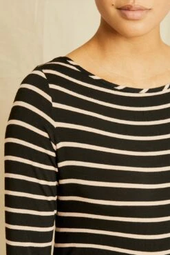 Francoise Long Sleeve Tee - Black And Rose -NovaWear Shop 7045 Francoise Harbor Stripe Black Rose 2697 web 0e57133d de81 4b6a 9bbb 19baf5120a0b