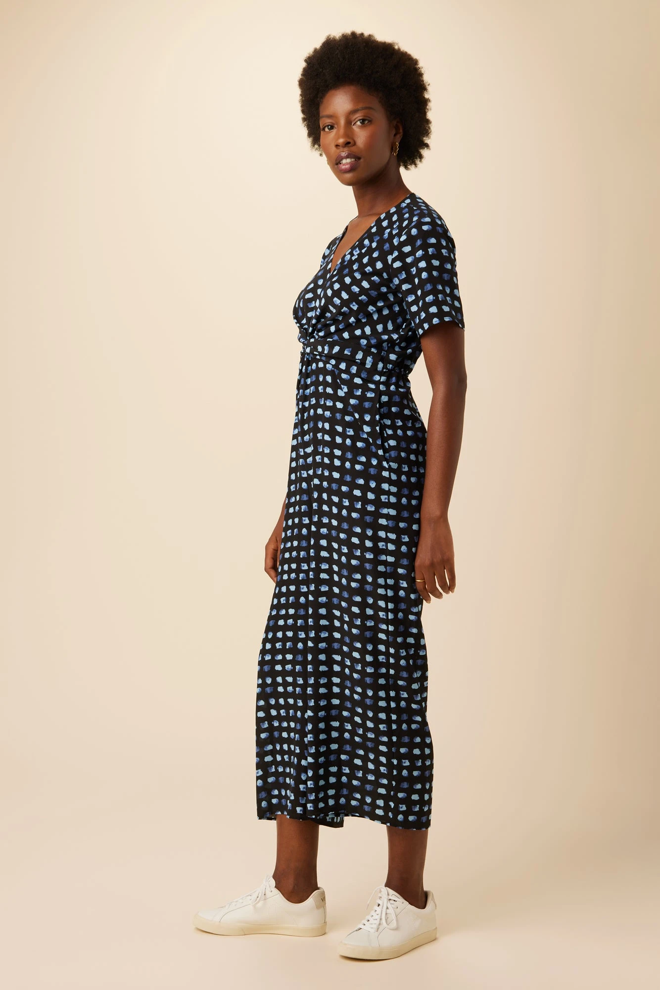 Fantasia Washable Silk Jumpsuit - Squared Up Black 2 Fantasia Washable Silk Jumpsuit - Squared Up Black - Image 2