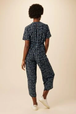 Fantasia Washable Silk Jumpsuit - Squared Up Black 6 Fantasia Washable Silk Jumpsuit - Squared Up Black -NovaWear Shop 7551 Fantasia Squared Up Black 3