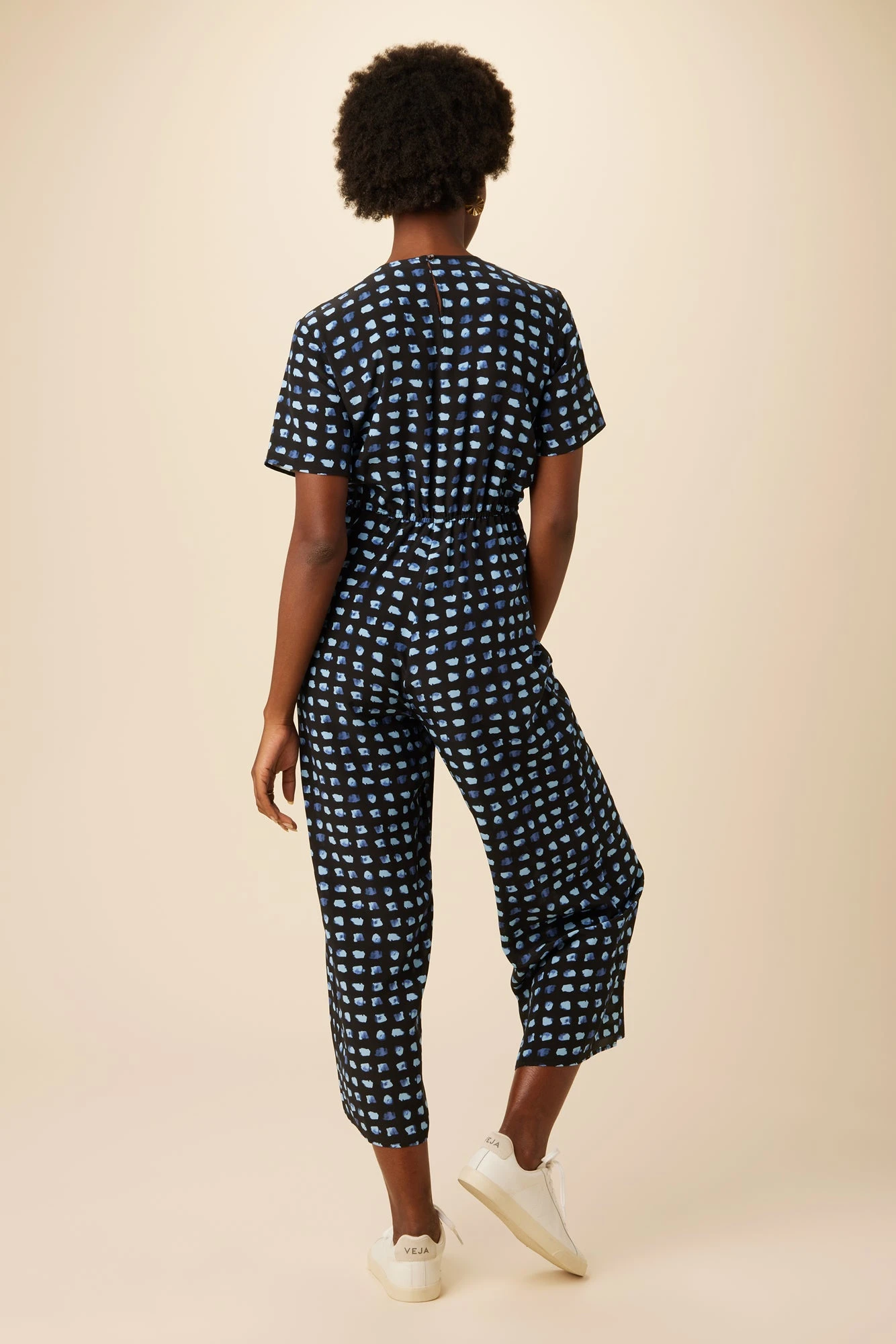 Fantasia Washable Silk Jumpsuit - Squared Up Black 3 Fantasia Washable Silk Jumpsuit - Squared Up Black - Image 3