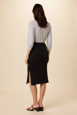 Vindy Sweater Knit Skirt - Black -NovaWear Shop 7606 Vindy Swit Black 3