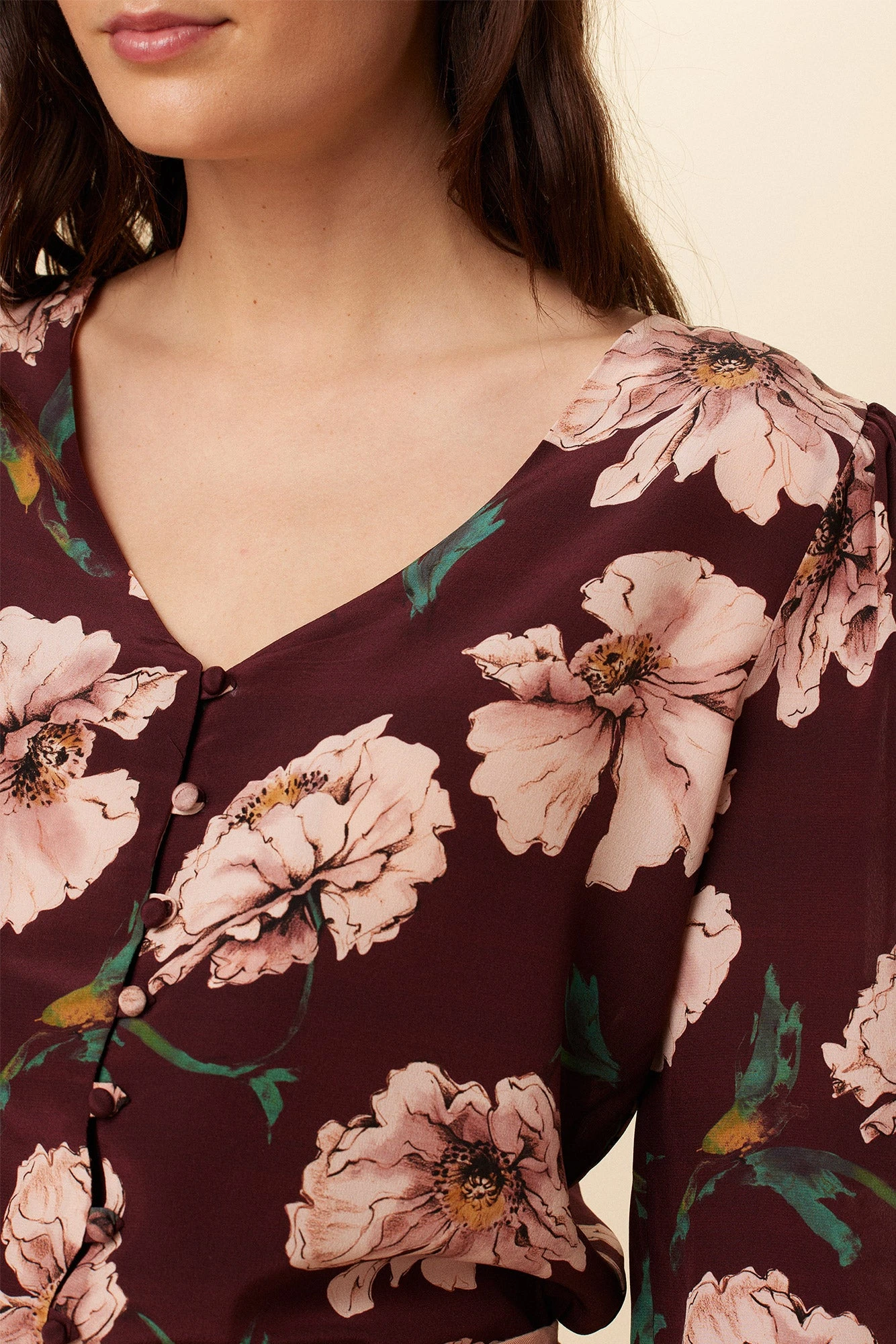 Heidi Washable Silk Blouse - Paysage Sepia 4 Heidi Washable Silk Blouse - Paysage Sepia - Image 4