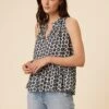 Dahlia Ecovero Blouse - Calico Navy