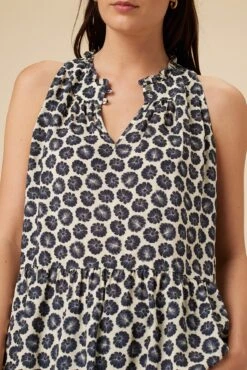 Dahlia Ecovero Blouse - Calico Navy -NovaWear Shop 7905 Dahlia Calico Navy 4