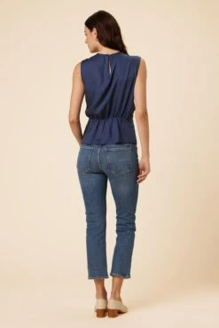 Clemence Tencel Blouse - Indigo 6 Clemence Tencel Blouse - Indigo -NovaWear Shop 7906 Clemence Indigo 3