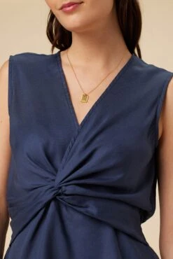 Clemence Tencel Blouse - Indigo 7 Clemence Tencel Blouse - Indigo -NovaWear Shop 7906 Clemence Indigo 4