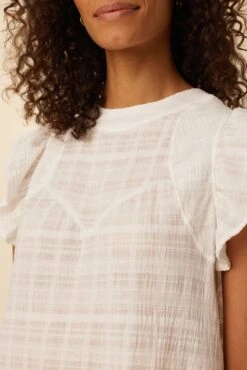 Katia Cotton Gauze Blouse - White -NovaWear Shop 7908 Katia White 4