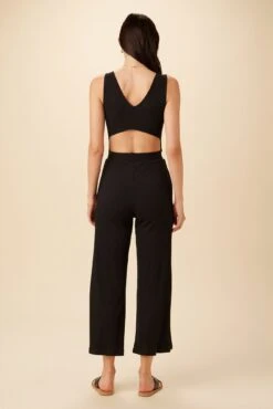 Gretchen Paris Rib Jumpsuit - Black -NovaWear Shop 7918 Gretchen Black 3