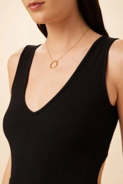 Gretchen Paris Rib Jumpsuit - Black -NovaWear Shop 7918 Gretchen Black 4