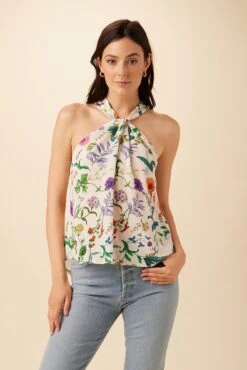 New Release 13 Hayden Washable Silk Blouse - Stella Floral White