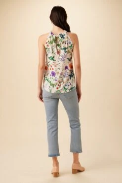 Hayden Washable Silk Blouse - Stella Floral White 7 Hayden Washable Silk Blouse - Stella Floral White -NovaWear Shop 7934 Hayden Stella White 3