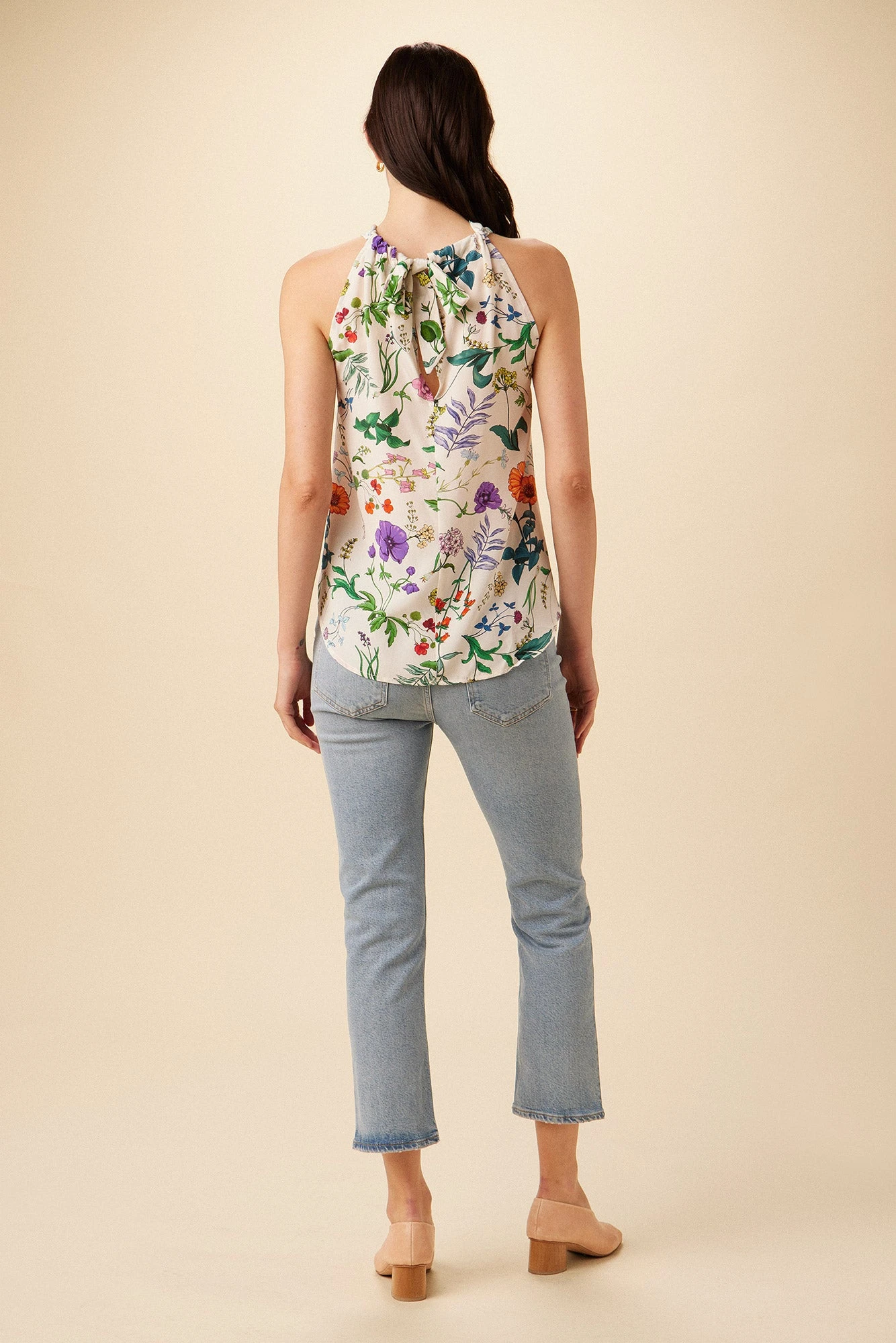 Hayden Washable Silk Blouse - Stella Floral White 3 Hayden Washable Silk Blouse - Stella Floral White - Image 3