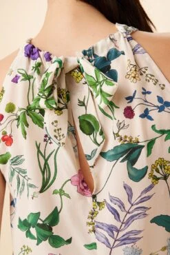 Hayden Washable Silk Blouse - Stella Floral White 9 Hayden Washable Silk Blouse - Stella Floral White -NovaWear Shop 7934 Hayden Stella White 5