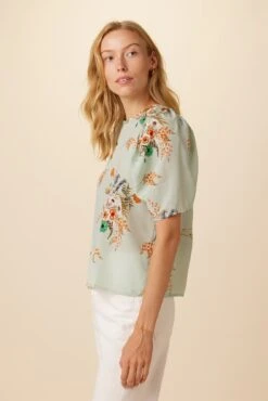 Sylvia Washable Silk Blouse - Cannes Floral 7 Sylvia Washable Silk Blouse - Cannes Floral -NovaWear Shop 7935 Sylvia Silk Cannes Floral 2