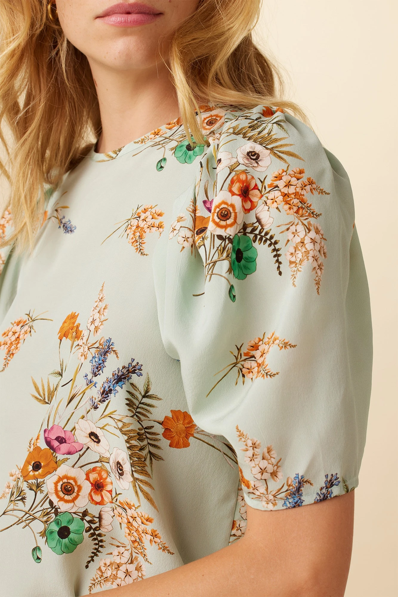Sylvia Washable Silk Blouse - Cannes Floral 2 Sylvia Washable Silk Blouse - Cannes Floral - Image 2