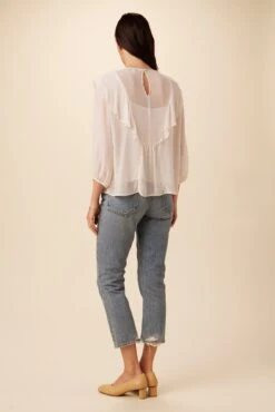 Catalina Cottonseed Cupro Blouse - White -NovaWear Shop 7938 Catalina White 3
