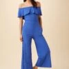 Etoile Riviera Rib Jumpsuit - Lapis