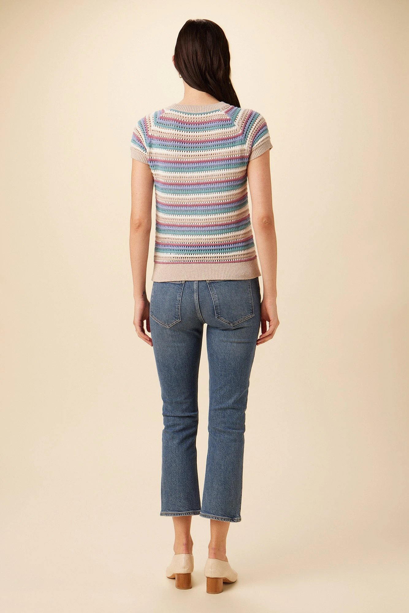 Rosario Sweater Tee - Multi Stripe 3 Rosario Sweater Tee - Multi Stripe - Image 3