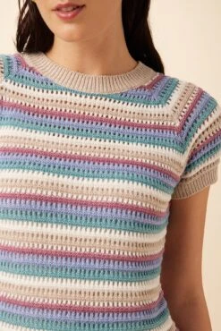 Rosario Sweater Tee - Multi Stripe 7 Rosario Sweater Tee - Multi Stripe -NovaWear Shop 7953 Rosario Multi Stripe 4