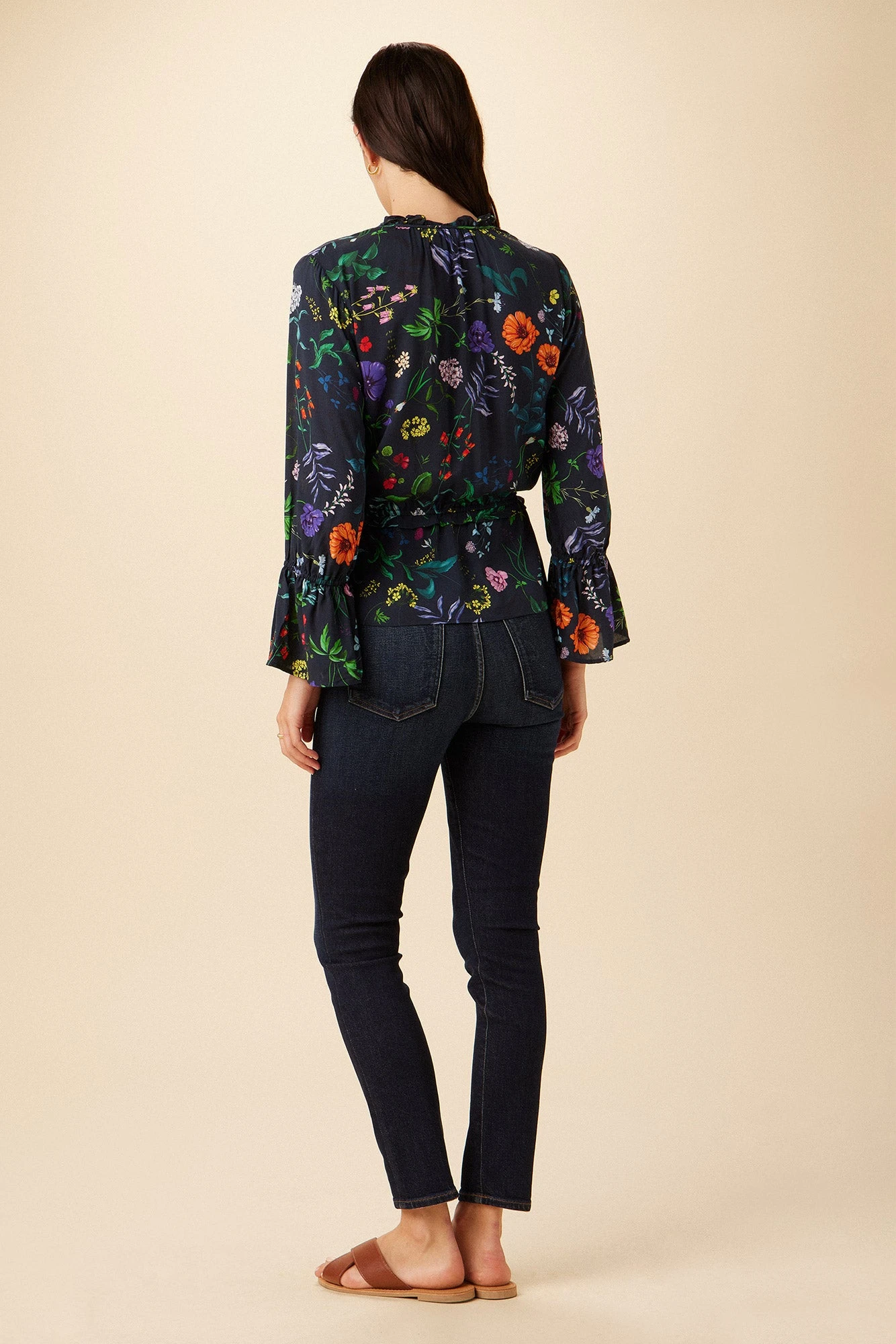 Paige Ecovero Blouse - Stella Floral Navy 3 Paige Ecovero Blouse - Stella Floral Navy - Image 3