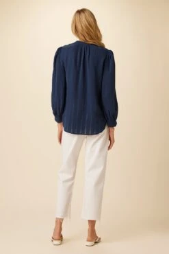 Charlotte Tencel Blouse - Black Iris -NovaWear Shop 7975 Charlotte Black Iris 3