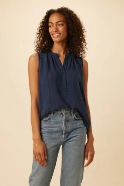 Alicia Tencel Blouse - Black Iris