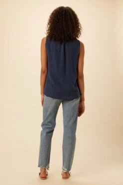 Alicia Tencel Blouse - Black Iris -NovaWear Shop 7976 Alicia Black Iris 3