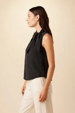 Leyna Washable Silk Blouse - Black -NovaWear Shop 7983 Leyna Black 2