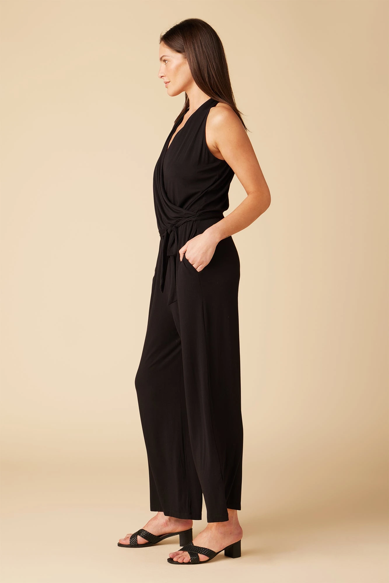 Agnes Dream Knit Jumpsuit - Black 2 Agnes Dream Knit Jumpsuit - Black - Image 2