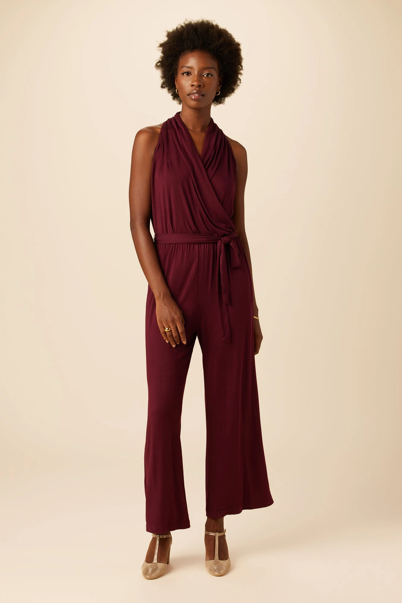 Agnes Dream Knit Jumpsuit - Plum 1 Agnes Dream Knit Jumpsuit - Plum