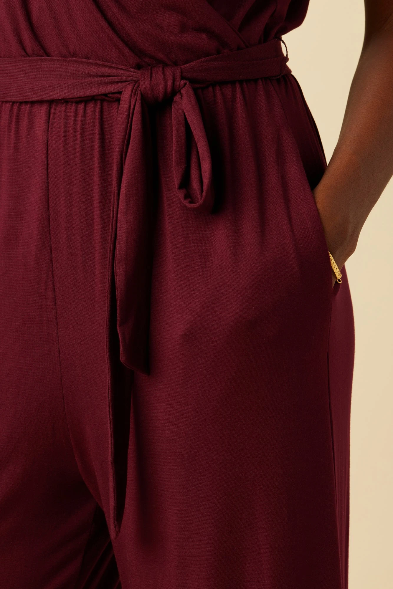 Agnes Dream Knit Jumpsuit - Plum 4 Agnes Dream Knit Jumpsuit - Plum - Image 4