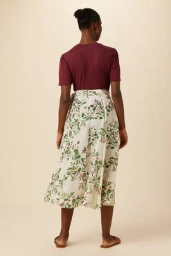 Flora Washable Silk Wrap Skirt - Silverwood Floral -NovaWear Shop 8327 Flora Silverwood Floral 3