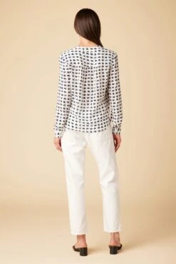 Kaya Washable Silk Blouse - Squared Up White -NovaWear Shop 8509 Kaya Squared Up White 3