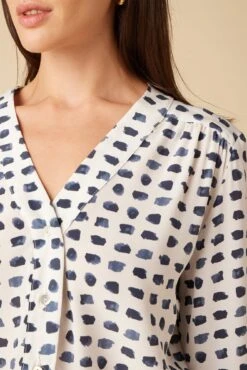 Kaya Washable Silk Blouse - Squared Up White -NovaWear Shop 8509 Kaya Squared Up White 4