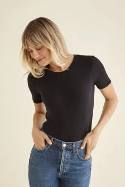 Talin Dream Rib Tee -NovaWear Shop 9367 Talin Black 1834 web