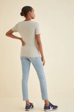 Talin Dream Rib Tee -NovaWear Shop 9367 Talin Heather Grey 2145 web