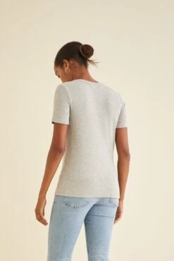 Talin Dream Rib Tee -NovaWear Shop 9367 Talin Heather Grey 2155 web