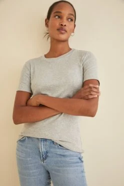 Talin Dream Rib Tee -NovaWear Shop 9367 Talin Heather Grey 2187 web