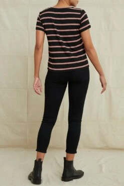 Berkeley Dream Knit Tee - Black And Quartz -NovaWear Shop 9493SSBerkeleySausalitoBlackQuartzStripe 3299 web 542adce1 381f 43b8 8178 8c44b7630a6c