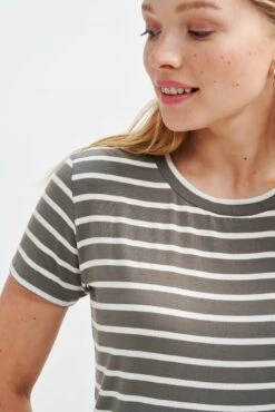 Berkeley Dream Knit Tee - Harbor Vetiver Stripe -NovaWear Shop 9493 Berkeley Harbor Stripe Vetiver 0781 web ad66fb46 ec01 4dca 886a 8dff1ed4b349