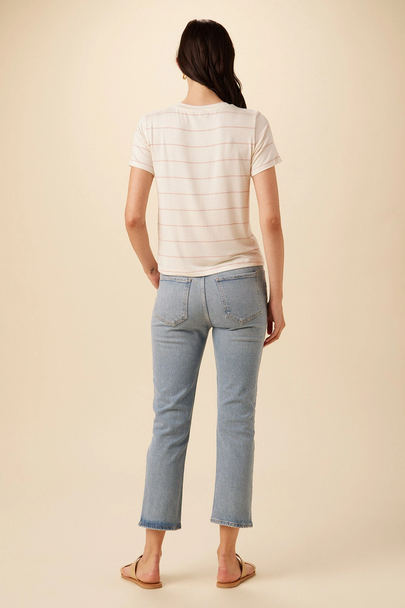 Berkeley Dream Knit Tee - Havana Stripe Rose 4 Berkeley Dream Knit Tee - Havana Stripe Rose - Image 4