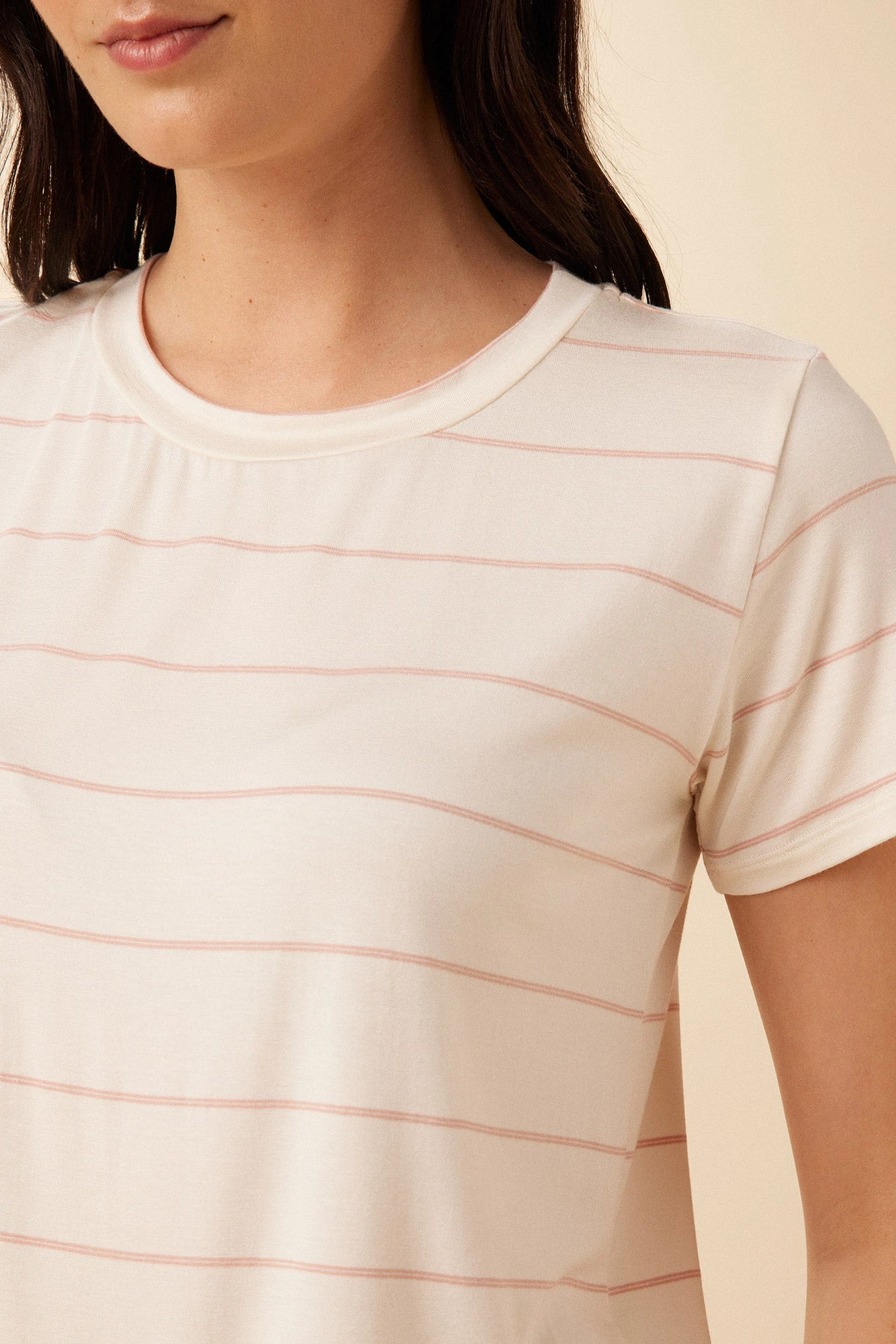 Berkeley Dream Knit Tee - Havana Stripe Rose 3 Berkeley Dream Knit Tee - Havana Stripe Rose - Image 3