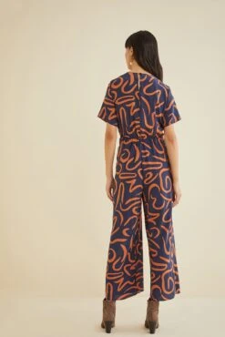 Fantasia Silk Jumpsuit -NovaWear Shop 9669 Fantasia Matisse Rust 1439 web