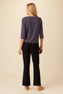 Cecelia Reverie Knit Tee - Maple Azure Stripe -NovaWear Shop 9819 Cecelia Paris Stripe Maple Azure 3