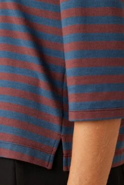 Cecelia Reverie Knit Tee - Maple Azure Stripe -NovaWear Shop 9819 Cecelia Paris Stripe Maple Azure 4