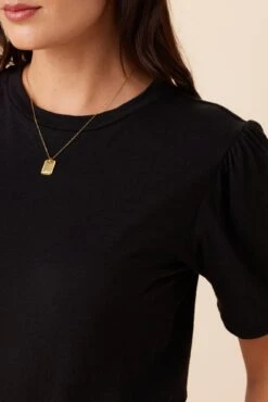 Odilia Reverie Slub Tee - Black 7 Odilia Reverie Slub Tee - Black -NovaWear Shop 9828 Odilia Black 4