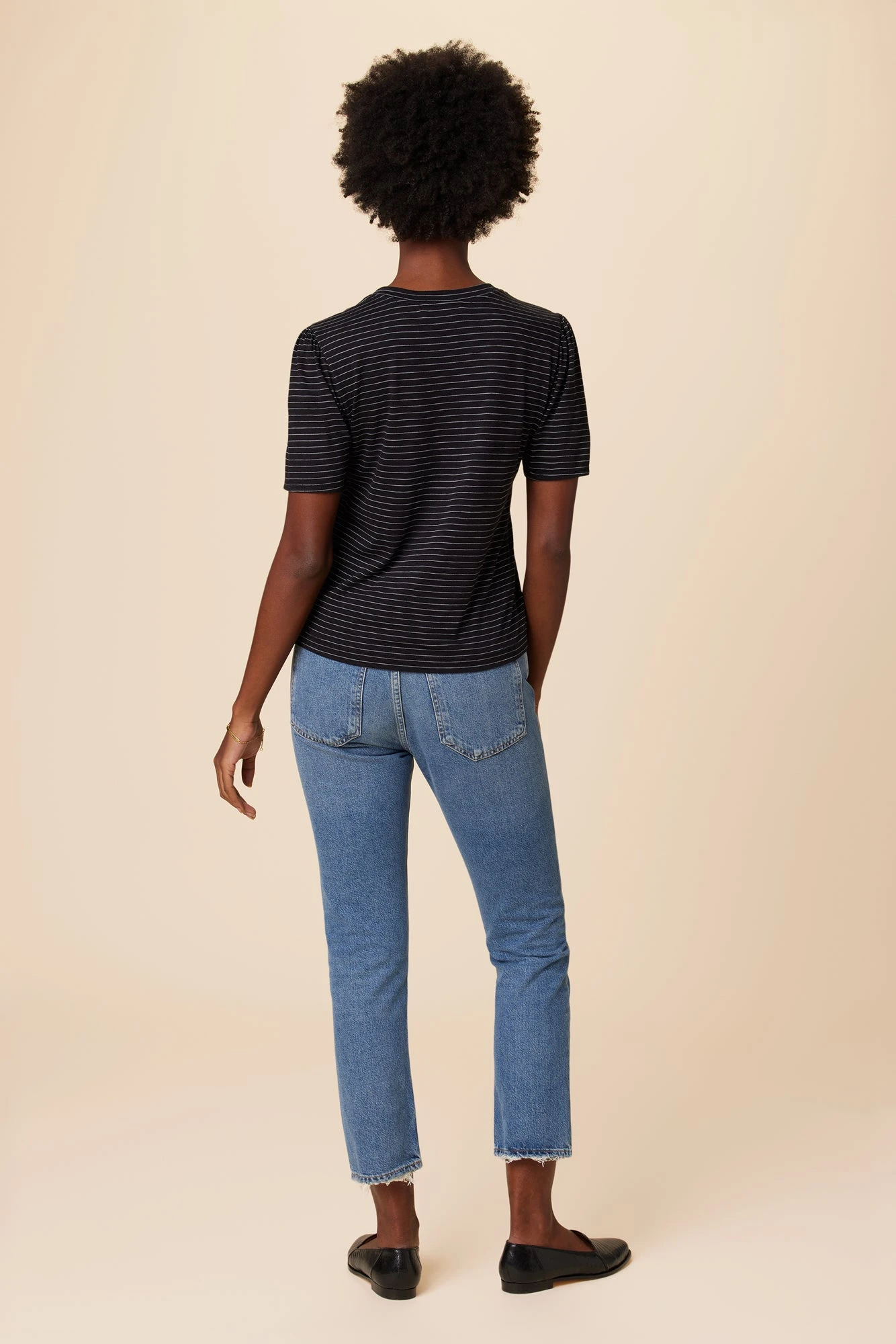 Odilia Reverie Slub Tee - Nissi Stripe Black 3 Odilia Reverie Slub Tee - Nissi Stripe Black - Image 3