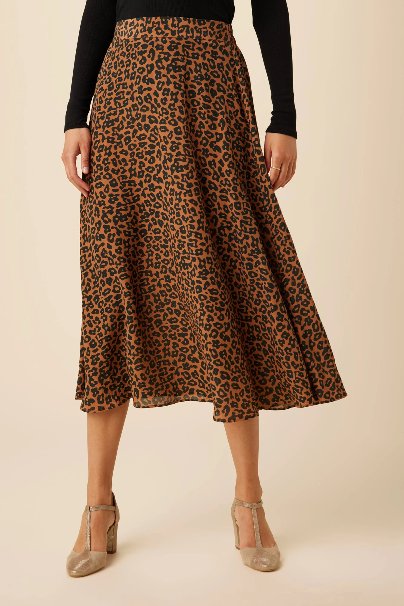Blaze Washable Silk Skirt - Caramel Sauvage 1 Blaze Washable Silk Skirt - Caramel Sauvage