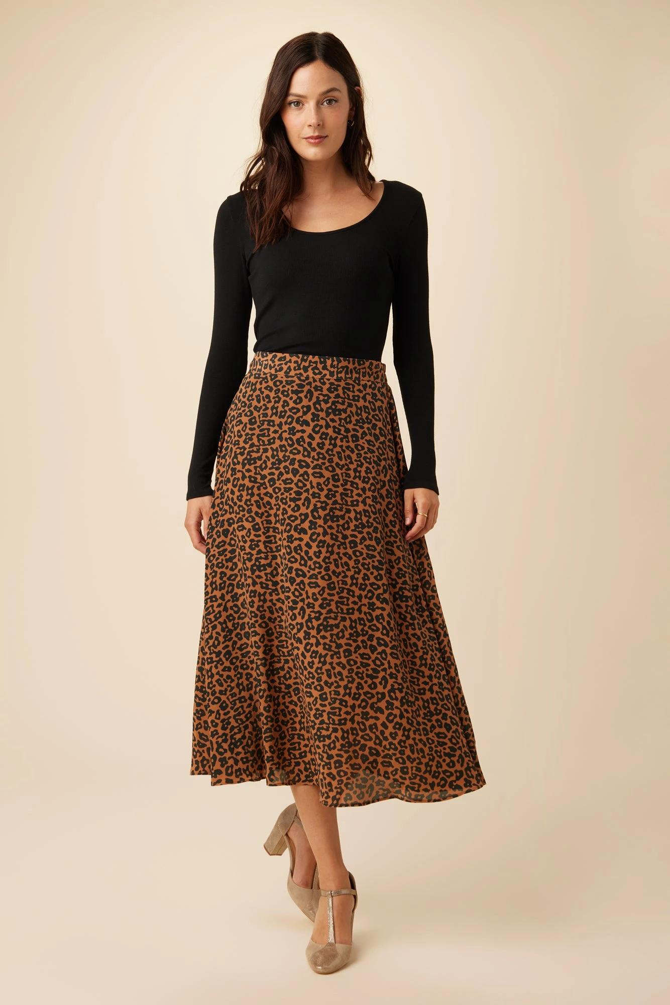 Blaze Washable Silk Skirt - Caramel Sauvage 2 Blaze Washable Silk Skirt - Caramel Sauvage - Image 2